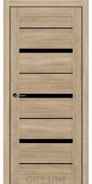 Межкомнатные двери CityLine Express DENVER korfad-express-denver-dub-dorato-bravo-collection-s-cernym-steklom